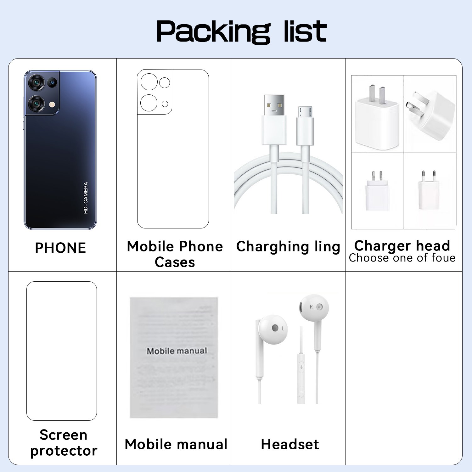 Original Multi-language Smart Phone Brand New 1GB+8GB 5.0 inch 854*480 Mobile Phone Android 8.1 Celular Telefon Low Price
